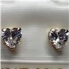 Image 1 : 9K YELLOW GOLD CUBIC ZIRCONIA HEART EARRINGS