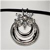 Image 1 : SILVER CUBIC ZIRCONIA  PENDANT (~WEIGHT 3.58G)