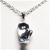 Image 2 : STERLING SILVER GLOVE PENDANT NECKLACE