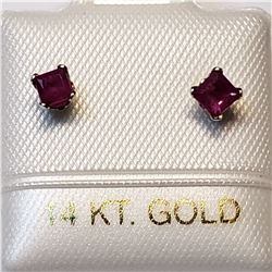 14K WHITE GOLD RUBY (JULY BIRTHSTONE)(0.37CTS)