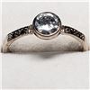 Image 1 : STERLING SILVER CUBIC ZIRCONIA MARCASITE  RING