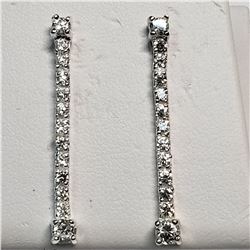 SILVER CUBIC ZIRCONIA  EARRINGS (~WEIGHT 2.69G)