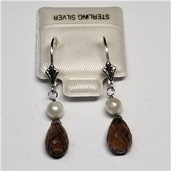 STERLING SILVER SMOKEY QUARTZ(4CTS)