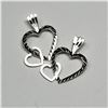 Image 1 : STERLING SILVER 2 HEARTS PENDANT (~WEIGHT 1G)