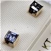 Image 2 : 10K GOLD TANZANITE  EARRINGS (3MM), MADE IN CANADA