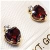 Image 1 : 10K GOLD GARNET(JANUARY BIRTHSTONE) CUBIC