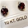 Image 2 : 10K GOLD GARNET(JANUARY BIRTHSTONE) CUBIC