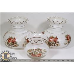 SET OF 3 MILK GLASS REPLACEMENT