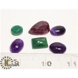 #85- RUBY/EMERALD/AMETHYST 95 ct