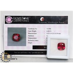 #93- RED RUBY GEMSTONE 6.0 ct