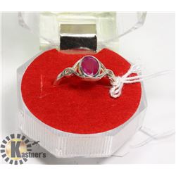 #189- RED RUBY RING SIZE 6