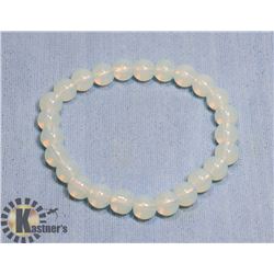 #143- MOONSTONE BEAD BRACELET/ 8mm/ 7.5"