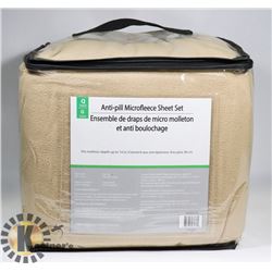NEW QUEEN SIZE ANTI-PILL MICROFLEECE SHEET SET