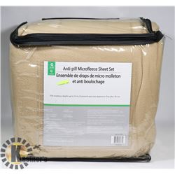 NEW QUEEN SIZE ANTI-PILL MICROFLEECE SHEET SET