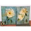 Image 1 : LOT OF TWO FLORAL PICTURES.