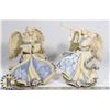 Image 1 : LOT OF 2 BLUE MUSIC BOX ANGELS.