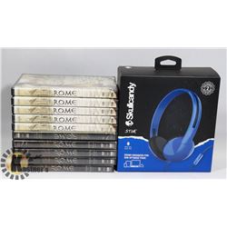 NEW SKULL CANDY HEADPHONES WITH 2 SEASONS OF ROME