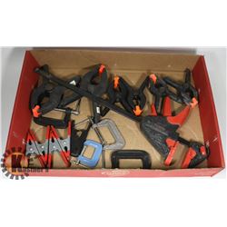 FLAT OF VARIOUS CLAMPS