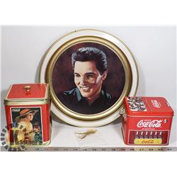 BOX OF ELVIS AND COCA-COLA MEMORABILIA