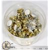 Image 1 : BIN OF BRASS AND WHITE CERAMIC DOOR KNOBS
