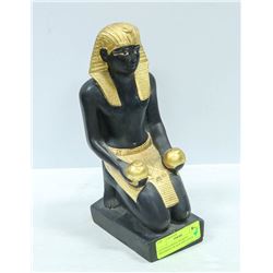 EGYPTIAN MADE PHARAOH ORNAMENT BLACK AND GOLD