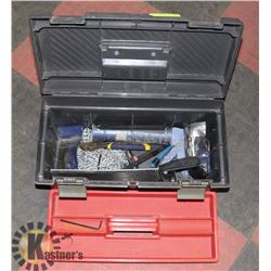 10'' X 20'' RUBBERMAID TOOLBOX & SOME TOOLS