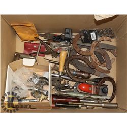 ASSORTED BOX OF TOOLS