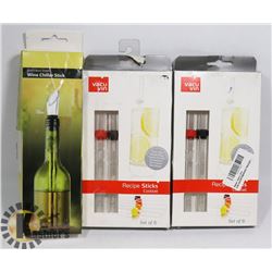 BUNDLE OF WINE CHILLER STICKS, COCKTAIL STICKS