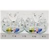 Image 1 : SET OF CRYSTAL SWAN ORNAMENTS