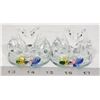 Image 1 : SET OF CRYSTAL SWAN ORNAMENTS