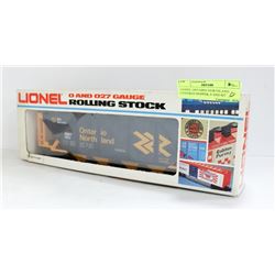 LIONEL ONTARIO NORTHLAND COVERED HOPPER, 0 AND 027