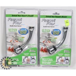 LOT OF TWO FAUCET FLEX: FLEXIBLE FAUCET SPRAYER