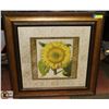 Image 1 : FRAMED PICTURE OF SUNFLOWER.