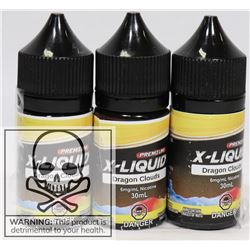 3 BOTTLES OF PREMIUM X-LIQUID DRAGON CLOUDS 6MG