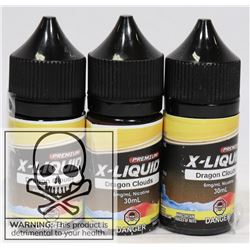 3 BOTTLES OF PREMIUM X-LIQUID DRAGON CLOUDS 6MG