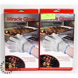 LOT OF TWO NEW MIRACLE GLOVE HOT SURFACE