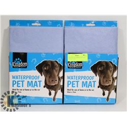 TWO NEW WATERPROOF PET MAT (50CM X 71CM)