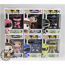 LOT OF 6 POWER RANGER FUNKO POPS