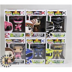 LOT OF 6 POWER RANGER FUNKO POPS