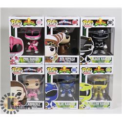 LOT OF 6 POWER RANGER FUNKO POPS