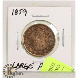 CANADIAN 1859 LARGE PENNY.  THERE ARE OVER 200