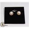 Image 1 : #172- FRESH WATER PEARL EARRINGS/ 9mm