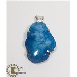#139- BLUE SOLAR QUARTZ PENDANT