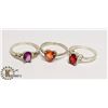 Image 1 : LOT OF THREE 925 SILVER PLATED RINGS