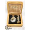 Image 1 : POCKET WATCH WITH MATCHING POCKET KNIFE IN CASE