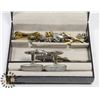 Image 1 : BOX OF VINTAGE CUFFLINKS,  TIE CLIPS & TIE PINS