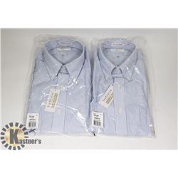 LOT OF TWO MENS SIZE MEDIUM VAN HEUSEN DRESS SHIRT