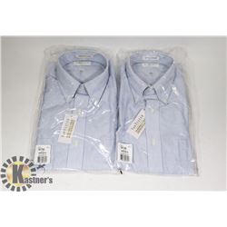 LOT OF TWO MENS SIZE MEDIUM VAN HEUSEN DRESS SHIRT