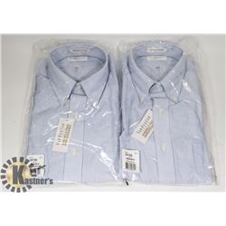 LOT OF TWO MENS SIZE MEDIUM VAN HEUSEN DRESS SHIRT