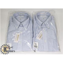 LOT OF TWO MENS SIZE MEDIUM VAN HEUSEN DRESS SHIRT